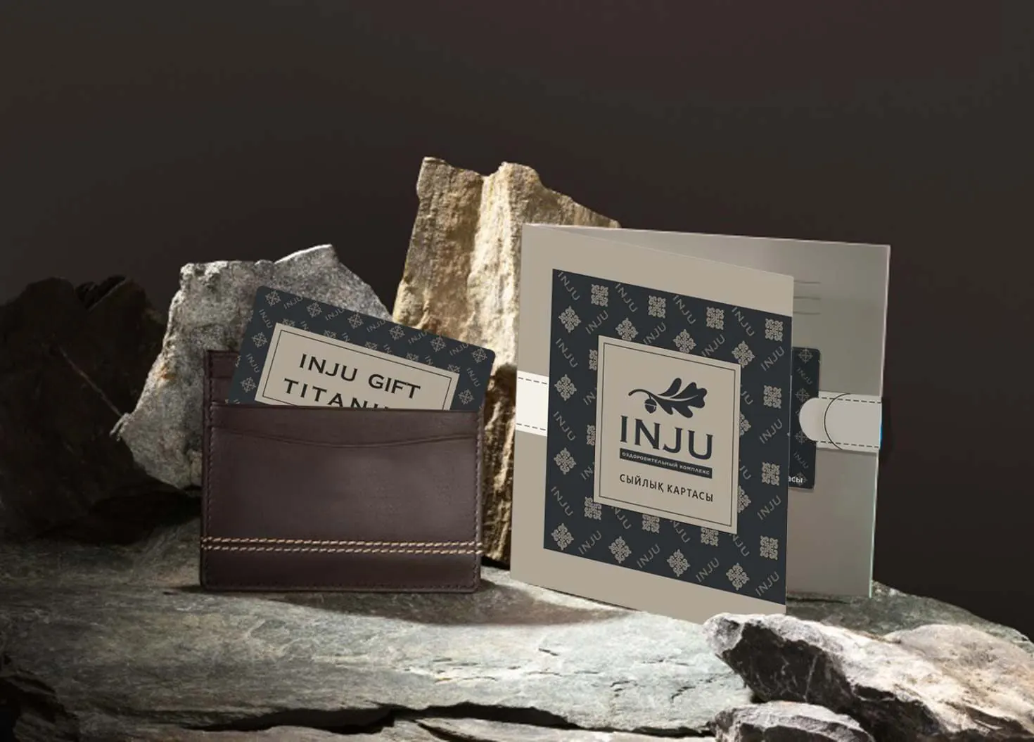 Подарочные карты INJU GIFT TITANIUM на камнях